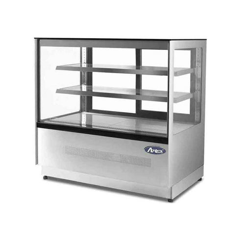 Vitrine panoramique inox 3 niveaux - +2/+8°C - 1200x750x1210mm